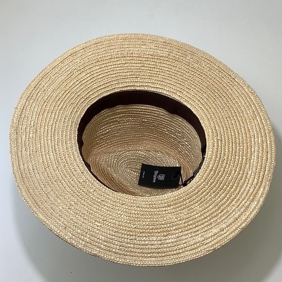 Brixton straw Fedora Sun brown band hat size XS NWT - Picture 14 of 16